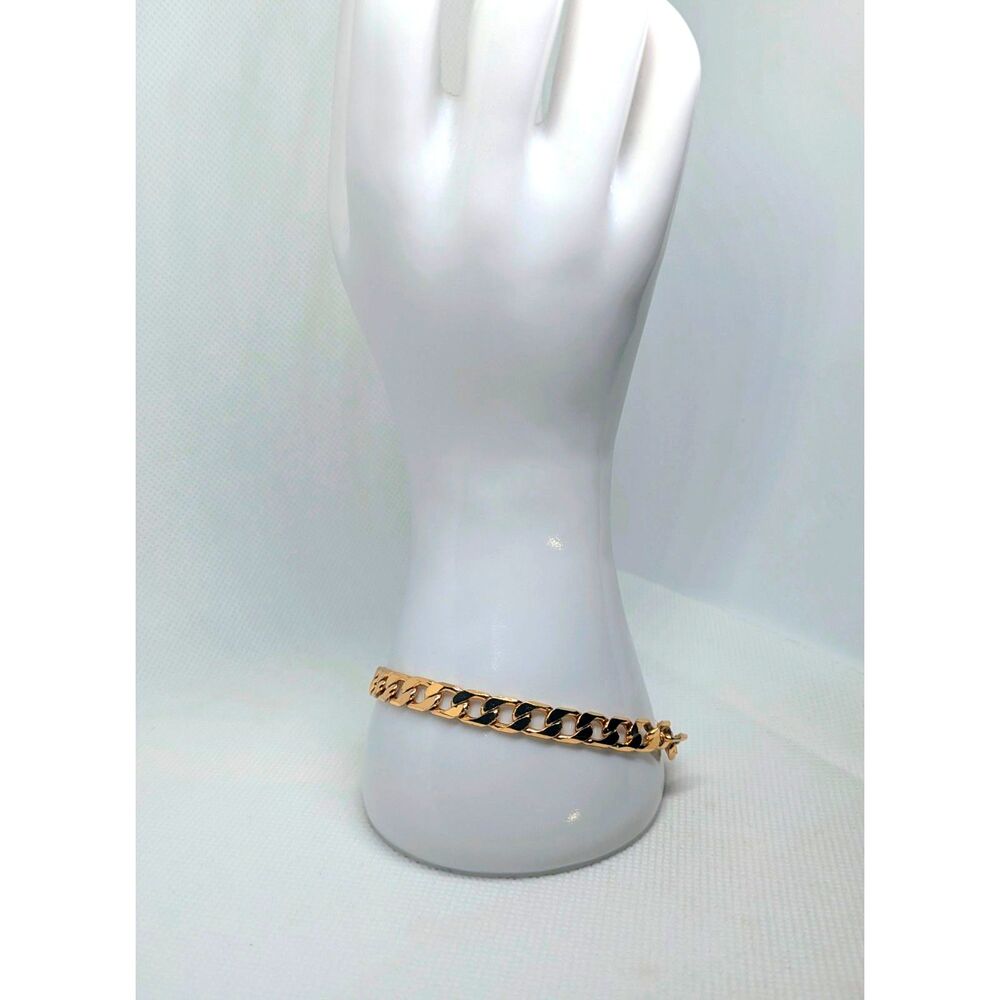Vintage (MR stamped) Gold Plated 8in. 13.5g Cuban unisex nonmagnetic Bracelet